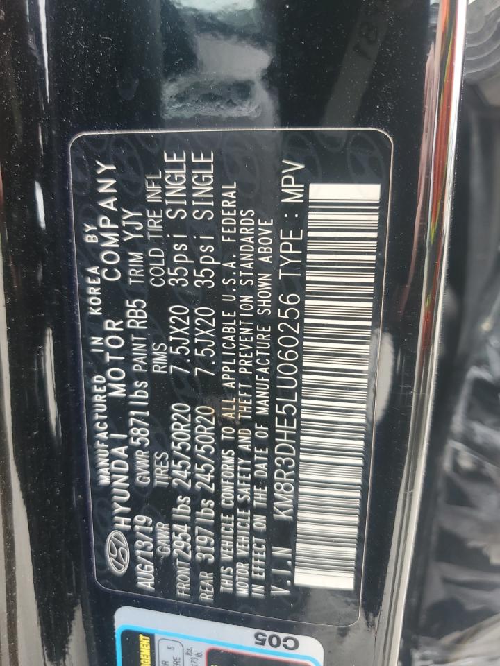2020 Hyundai Palisade Sel VIN: KM8R3DHE5LU060256 Lot: 61073325