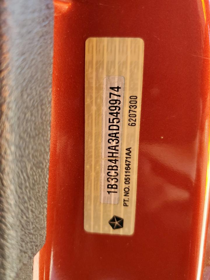 2010 Dodge Caliber Sxt VIN: 1B3CB4HA3AD549974 Lot: 62284425