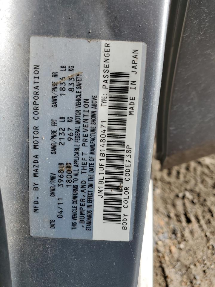 2011 Mazda 3 I VIN: JM1BL1UF1B1480471 Lot: 70718405