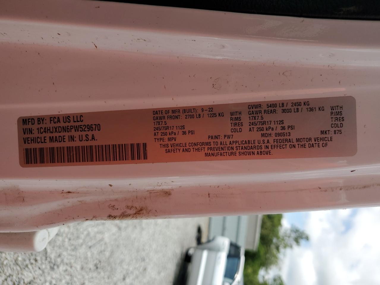 2023 Jeep Wrangler Sport VIN: 1C4HJXDN6PW529670 Lot: 59550535