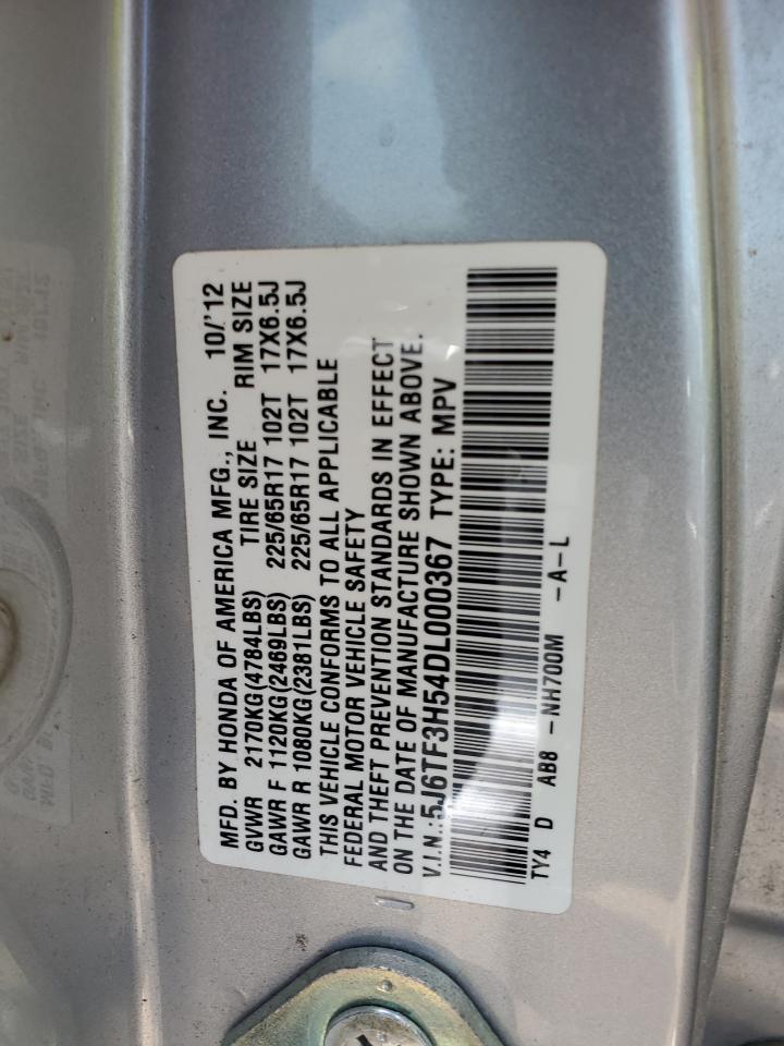 2013 Honda Crosstour Exl VIN: 5J6TF3H54DL000367 Lot: 62282615