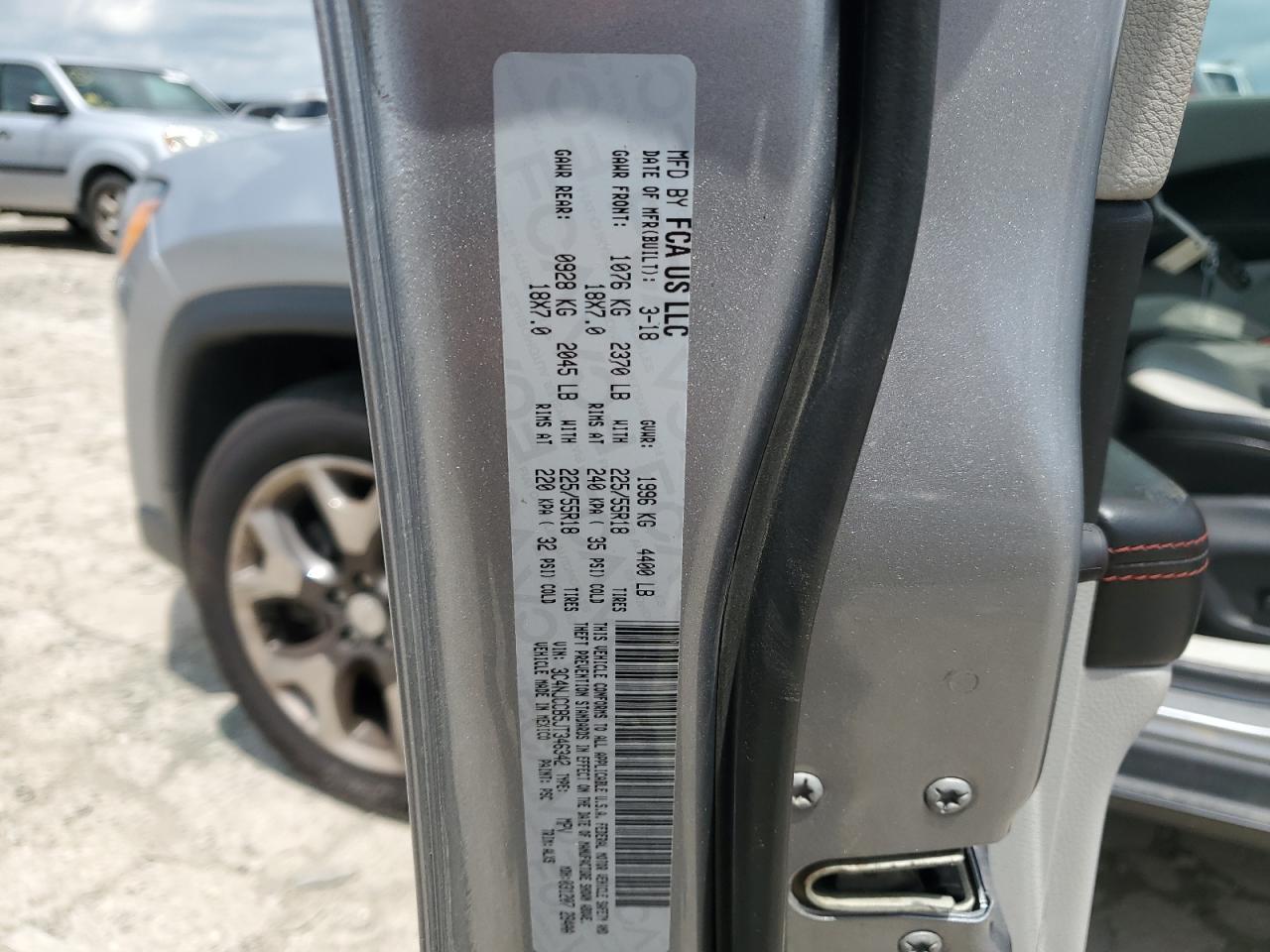 2018 Jeep Compass Limited VIN: 3C4NJCCB5JT346342 Lot: 61430735