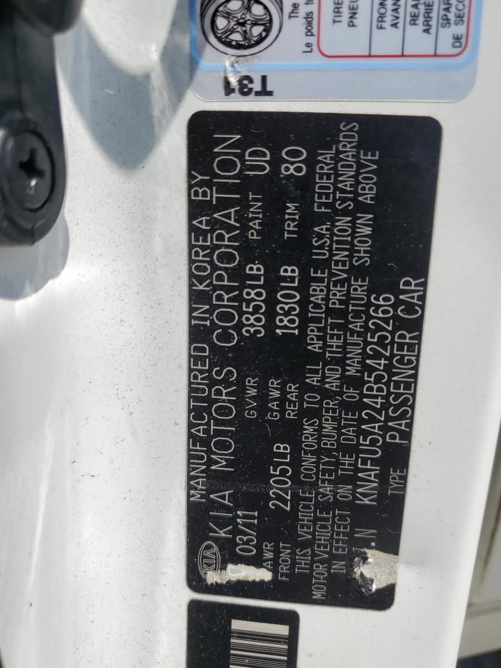 2011 Kia Forte Ex VIN: KNAFU5A24B5425266 Lot: 60095875