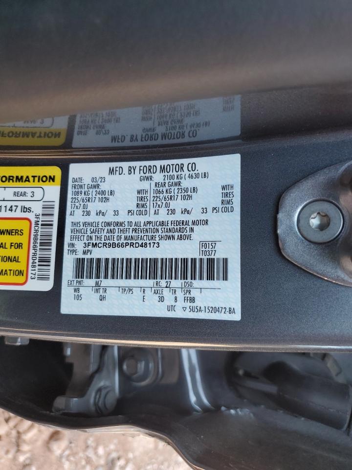 2023 Ford Bronco Sport Big Bend VIN: 3FMCR9B66PRD48173 Lot: 59765435