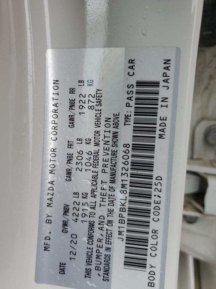 2021 Mazda 3 Select VIN: JM1BPBKL8M1326068 Lot: 60969705