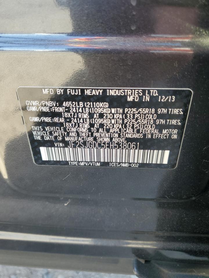 2014 Subaru Forester 2.0Xt Premium VIN: JF2SJGDC5EH538061 Lot: 62284935