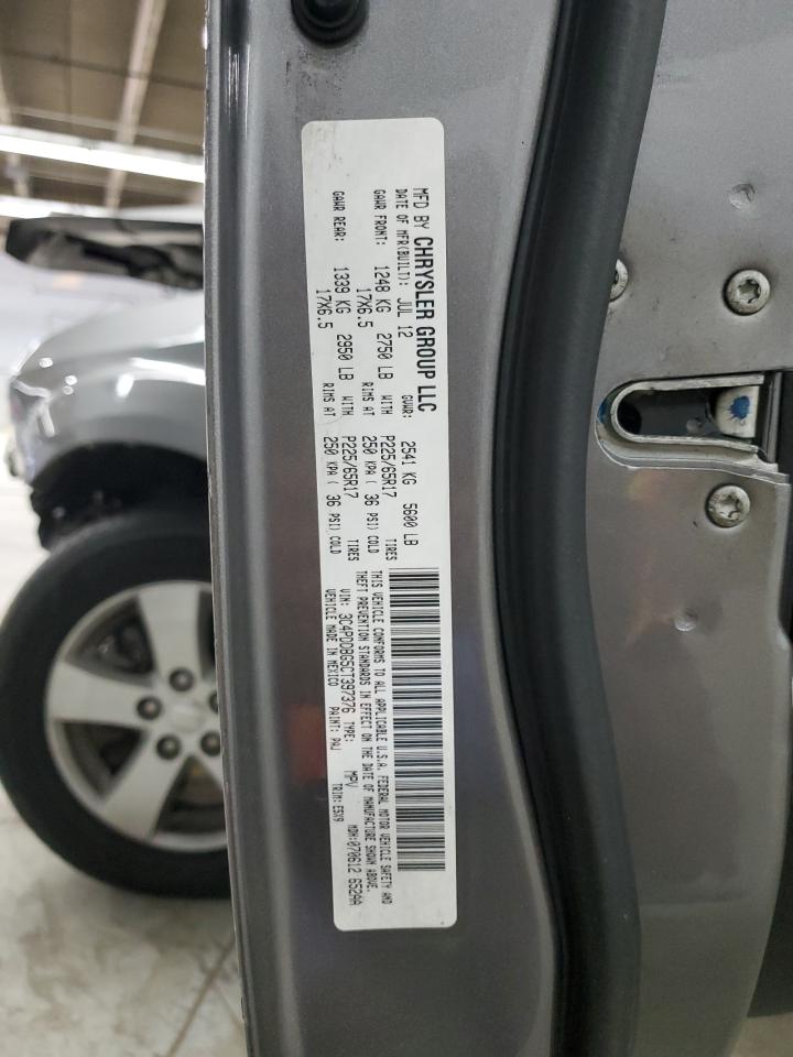 2012 Dodge Journey Sxt VIN: 3C4PDDBG5CT397376 Lot: 60910235