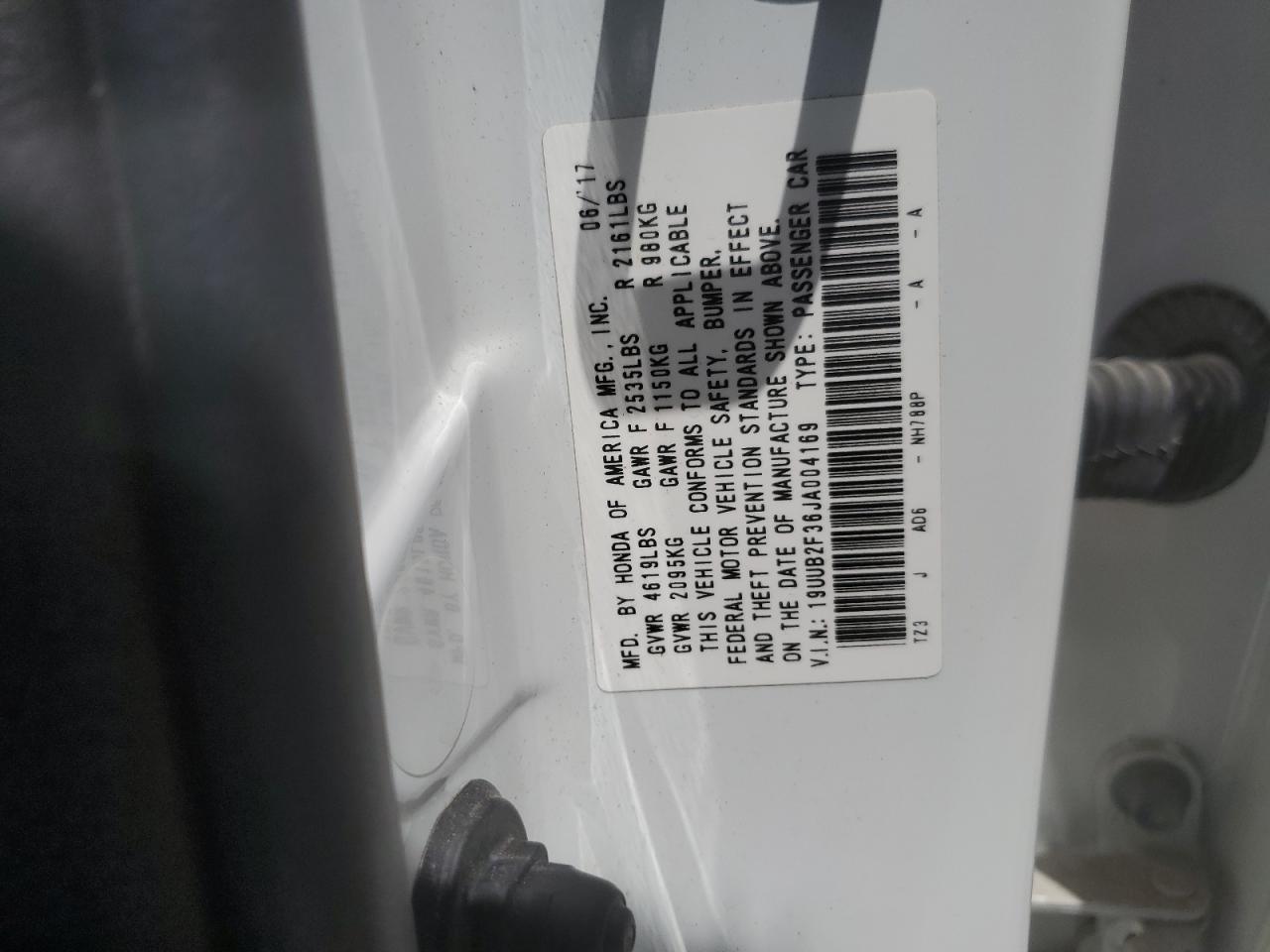 2018 Acura Tlx VIN: 19UUB2F36JA004169 Lot: 61412575