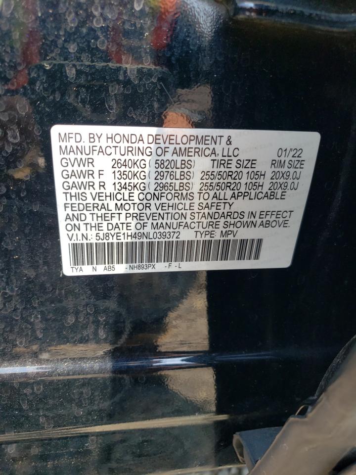 2022 Acura Mdx Technology VIN: 5J8YE1H49NL039372 Lot: 60164795