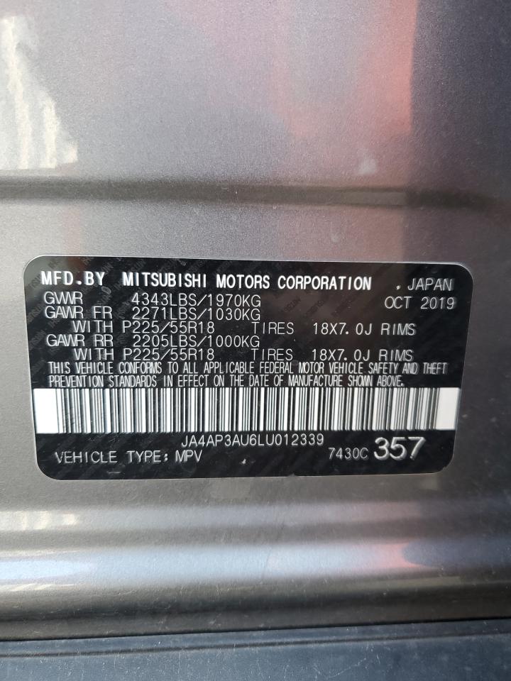 2020 Mitsubishi Outlander Sport Es VIN: JA4AP3AU6LU012339 Lot: 61730055