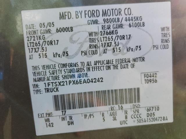 2006 FORD F250 SUPER DUTY