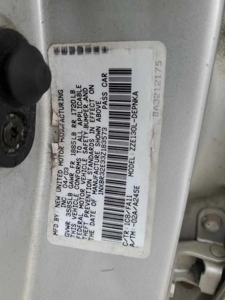 1NXBR32E33Z183573 2003 Toyota Corolla Ce