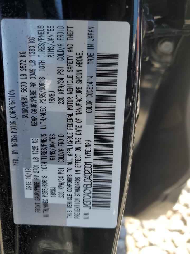 2020 Mazda Cx-9 Touring VIN: JM3TCACY6L0402001 Lot: 62209285