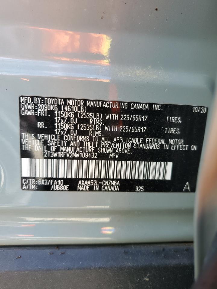 2021 Toyota Rav4 Xle VIN: 2T3W1RFV2MW109432 Lot: 62585895