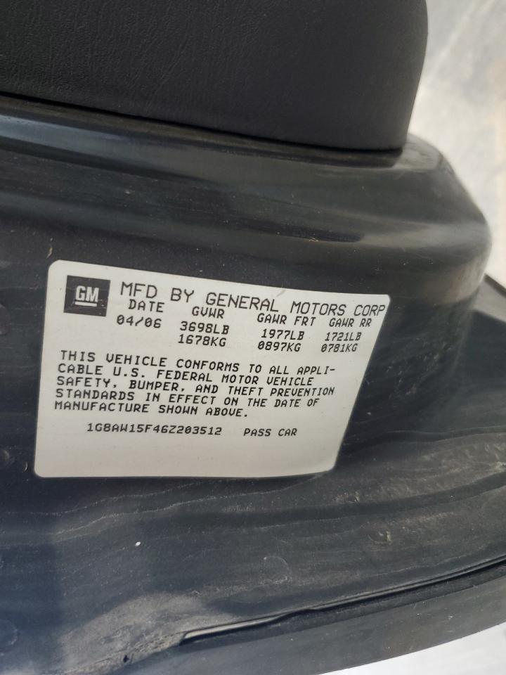 2006 Saturn Ion Level 3 VIN: 1G8AW15F46Z203512 Lot: 63003575