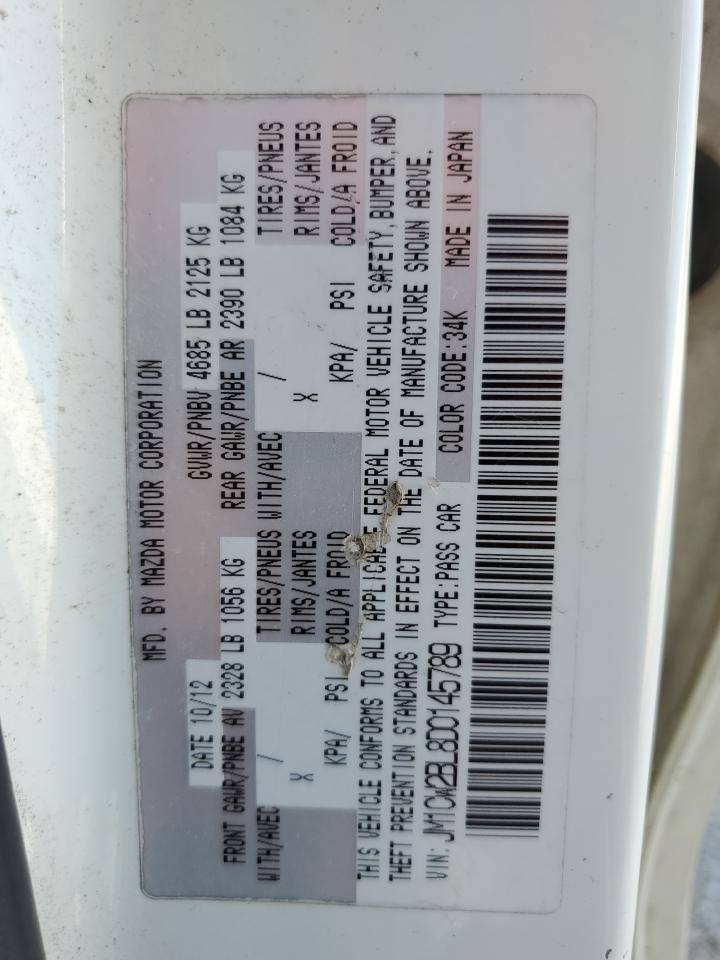 2013 Mazda 5 VIN: JM1CW2BL8D0145789 Lot: 61602555