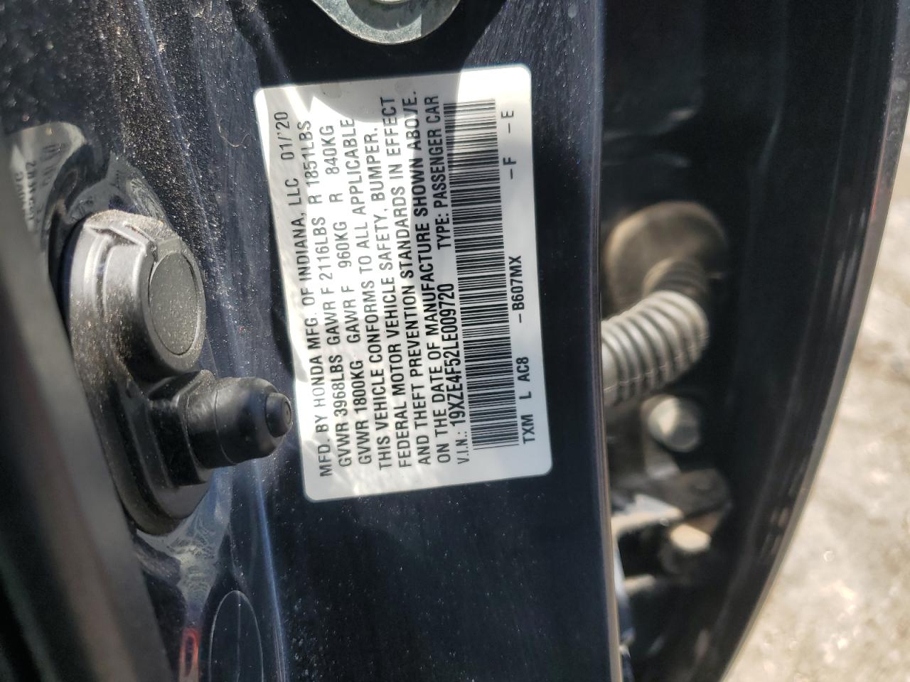 2020 Honda Insight Ex VIN: 19XZE4F52LE009720 Lot: 62870745