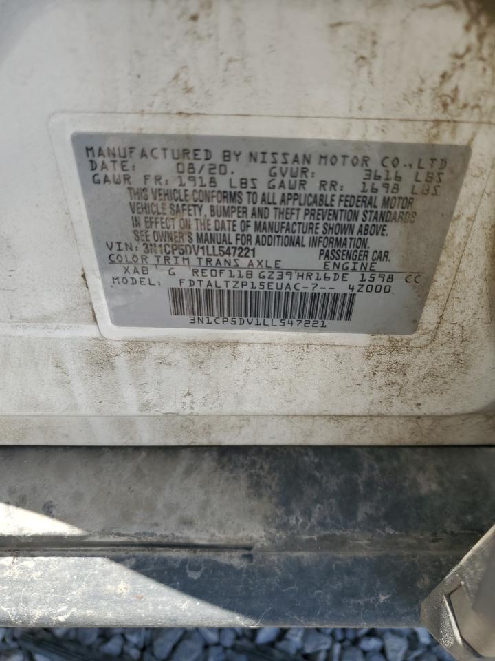2020 Nissan Kicks Sr VIN: 3N1CP5DV1LL547221 Lot: 61443105