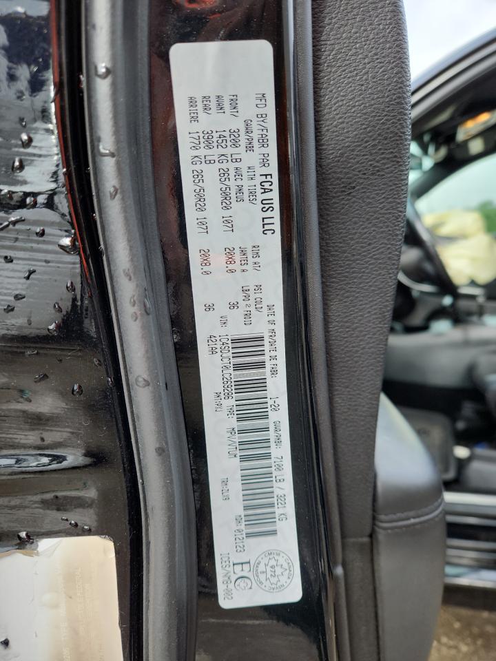 2020 Dodge Durango R/T VIN: 1C4SDJCT0LC269286 Lot: 62780475