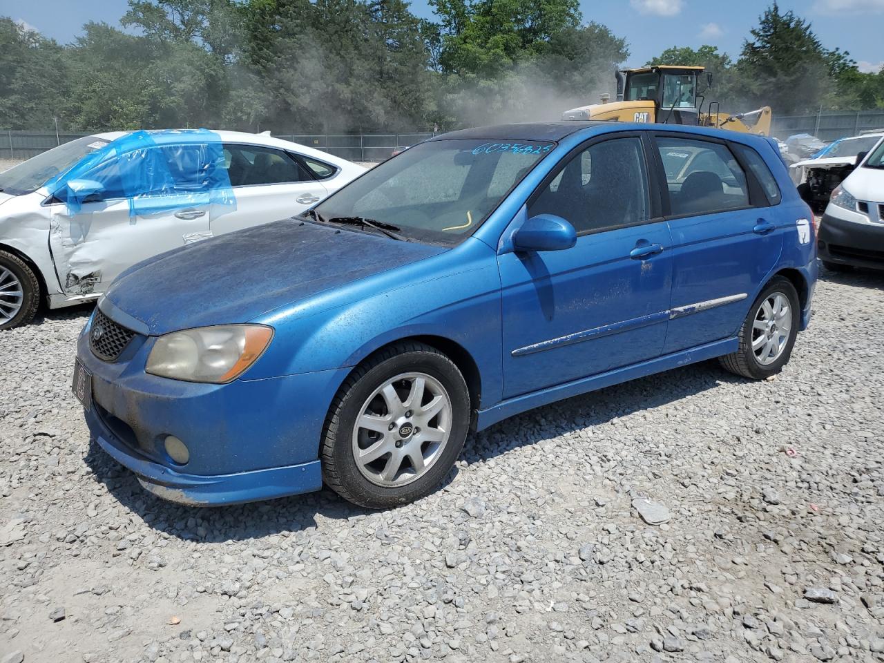 2005 Kia Spectra5 blue null gas KNAFE161455084249 photo #1