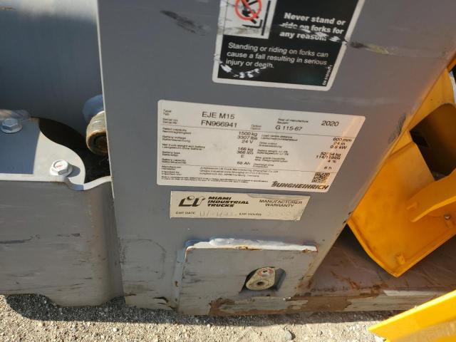 2020 JUNGHEINRICH EJE M15 PALLET JACK