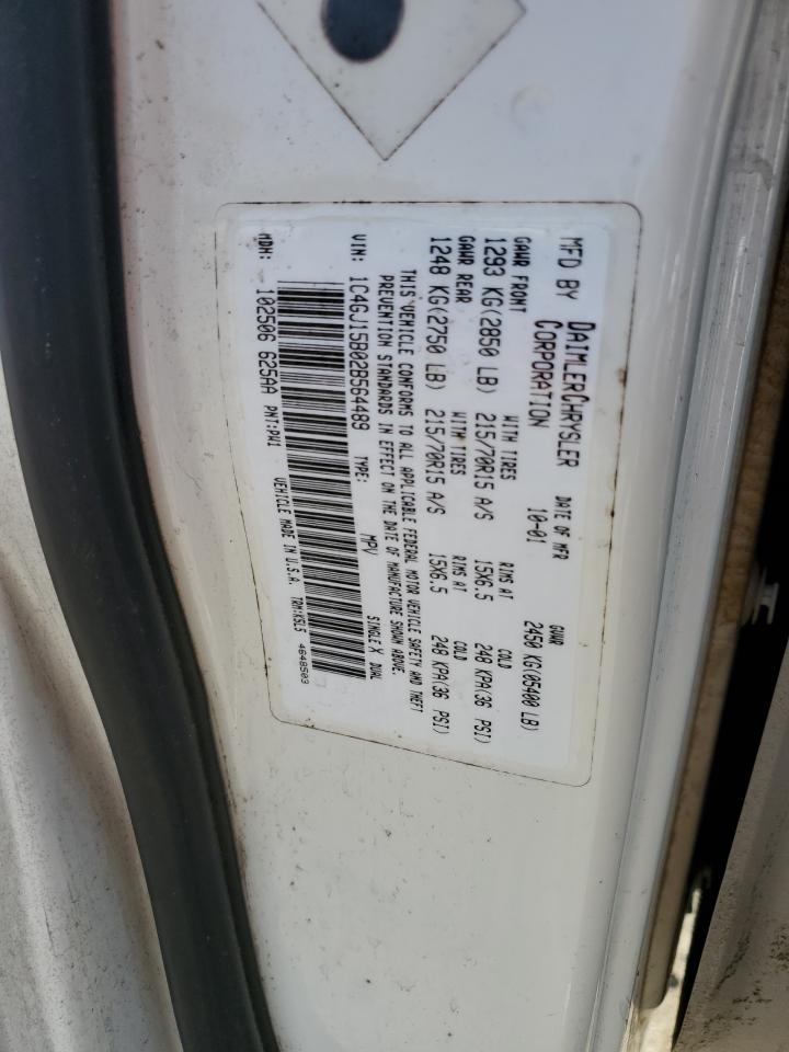 2002 Chrysler Voyager Ec VIN: 1C4GJ15B02B564489 Lot: 61144965