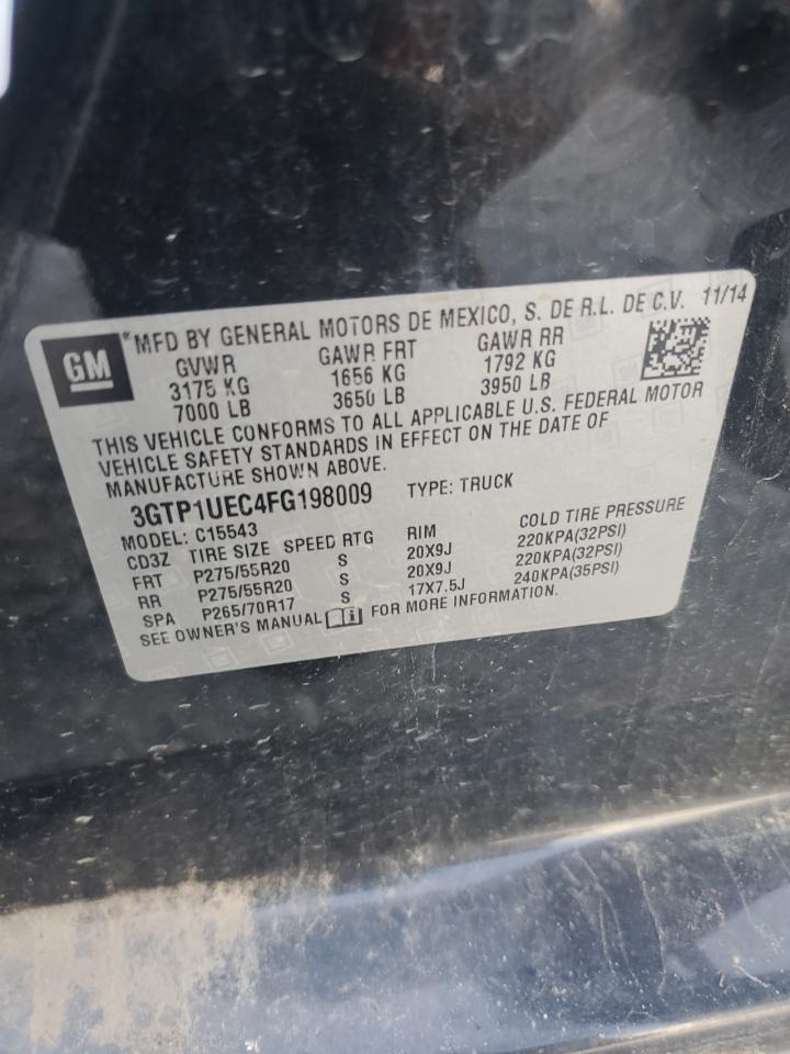 2015 GMC Sierra C1500 Sle VIN: 3GTP1UEC4FG198009 Lot: 60129705