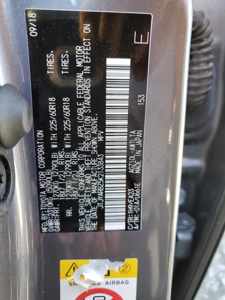 2019 Lexus Nx 300 Base VIN: JTJYARBZ5K2133843 Lot: 62937285