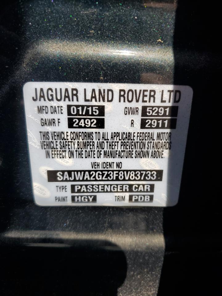 2015 Jaguar Xjl Portfolio VIN: SAJWA2GZ3F8V83733 Lot: 61975205
