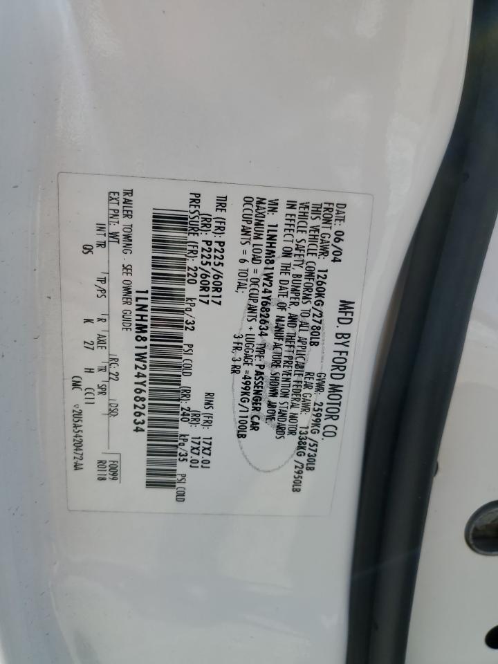 2004 Lincoln Town Car Executive VIN: 1LNHM81W24Y682634 Lot: 59976245