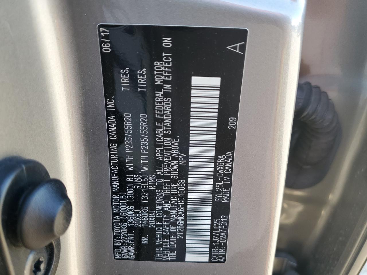 2017 Lexus Rx 450H Base VIN: 2T2BGMCA6HC016068 Lot: 62505565
