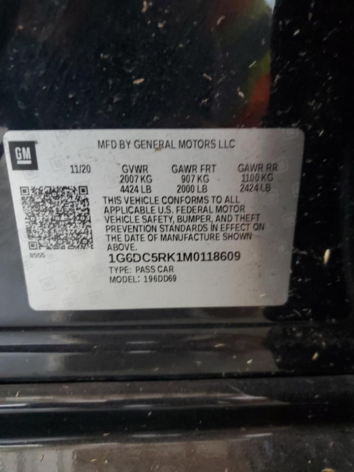 2021 Cadillac Ct4 Sport VIN: 1G6DC5RK1M0118609 Lot: 61200115