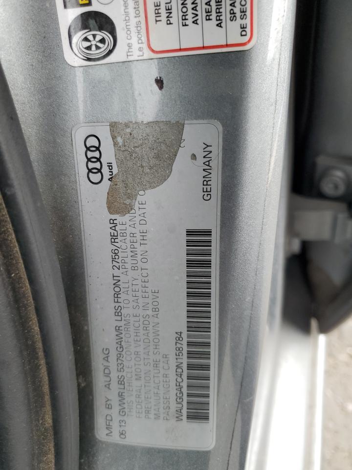 2013 Audi A6 Premium Plus VIN: WAUGGAFC4DN158784 Lot: 63145375