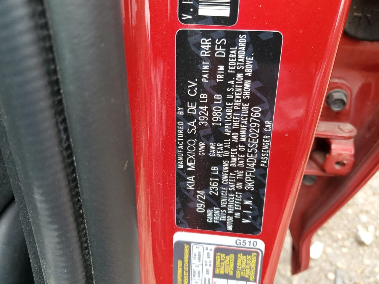 2025 Kia K4 Ex VIN: 3KPFU4DE5SE029760 Lot: 62007545