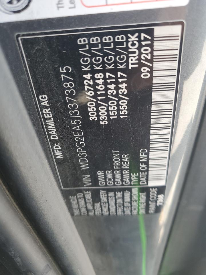 2018 Mercedes-Benz Metris VIN: WD3PG2EA5J3373875 Lot: 61991855