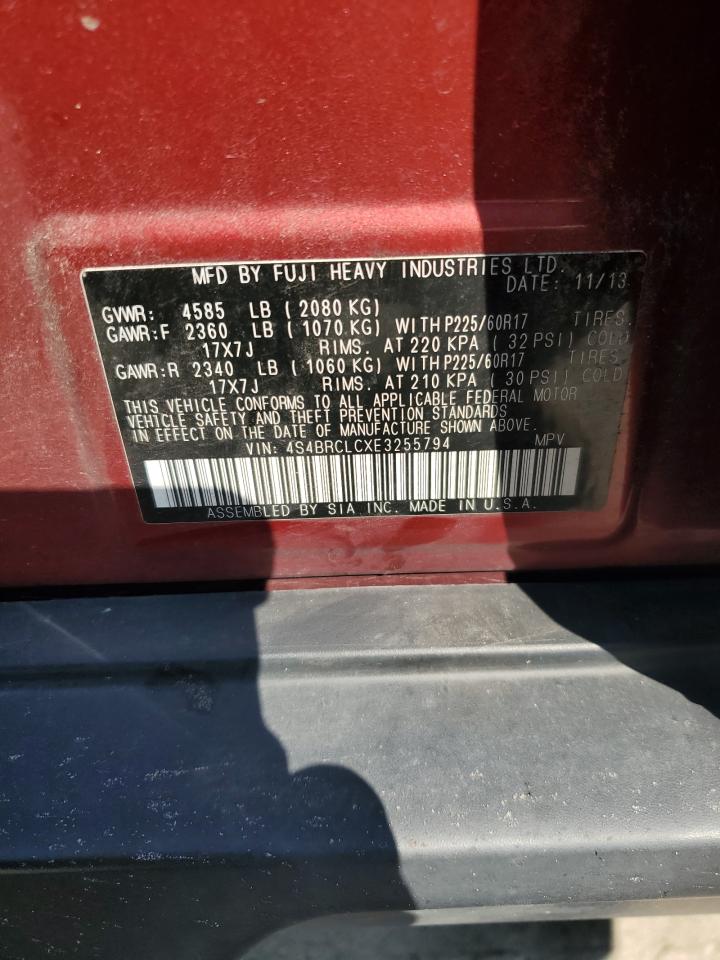 SUBARU OUTBACK 2014 VIN 4S4BRCLCXE3255794 фото 13