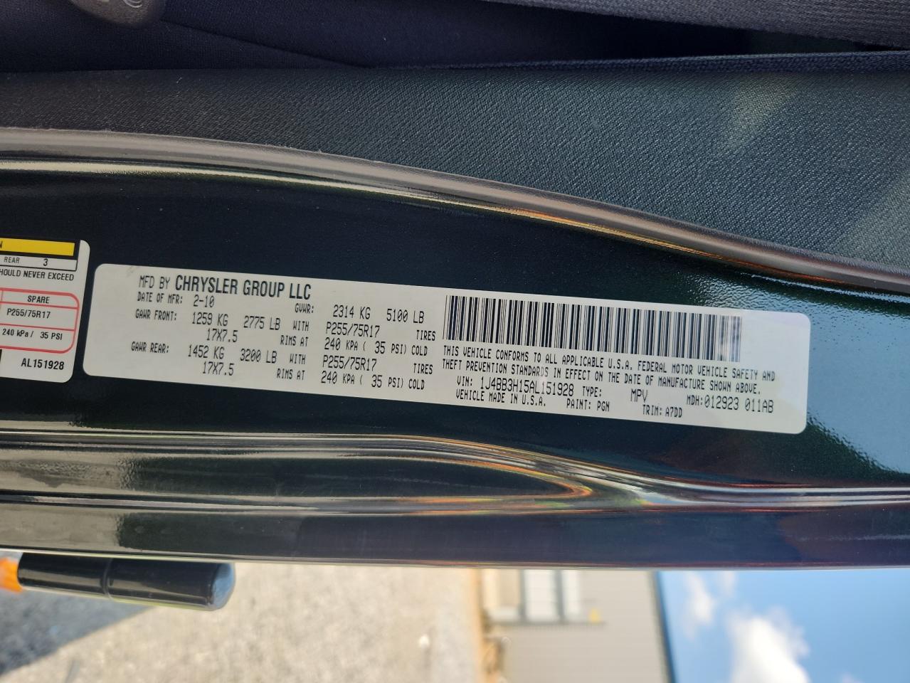 2010 Jeep Wrangler Unlimited Sport VIN: 1J4BB3H15AL151928 Lot: 62288965