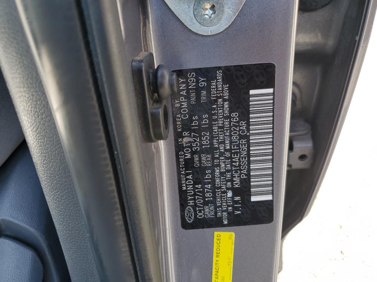 2015 Hyundai Accent Gls VIN: KMHCT4AE1FU802768 Lot: 62429505