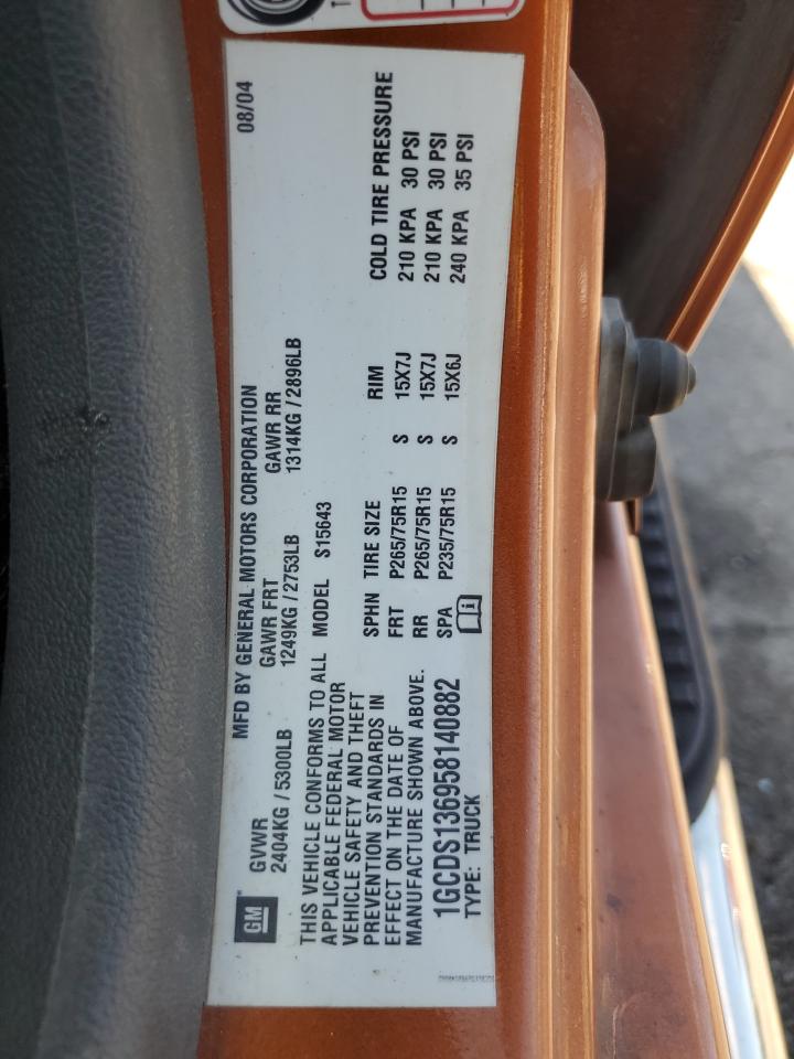 2005 Chevrolet Colorado VIN: 1GCDS136958140882 Lot: 61770785