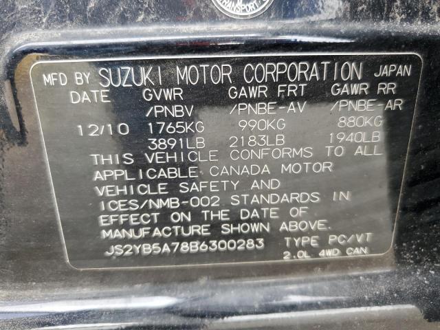 2011 SUZUKI SX4 TOURING  