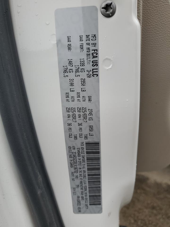 2020 Dodge Grand Caravan Sxt VIN: 2C4RDGCG8LR196762 Lot: 59761655