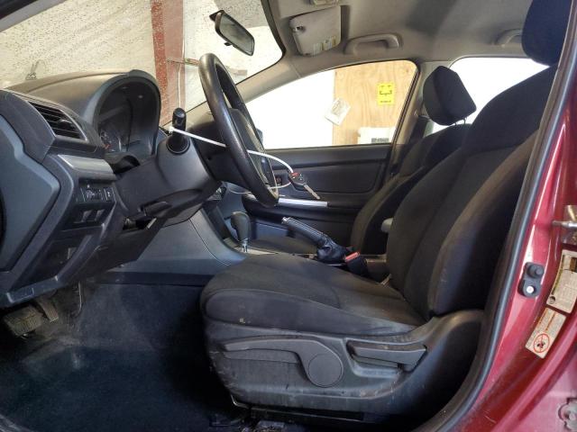  SUBARU IMPREZA 2016 Red
