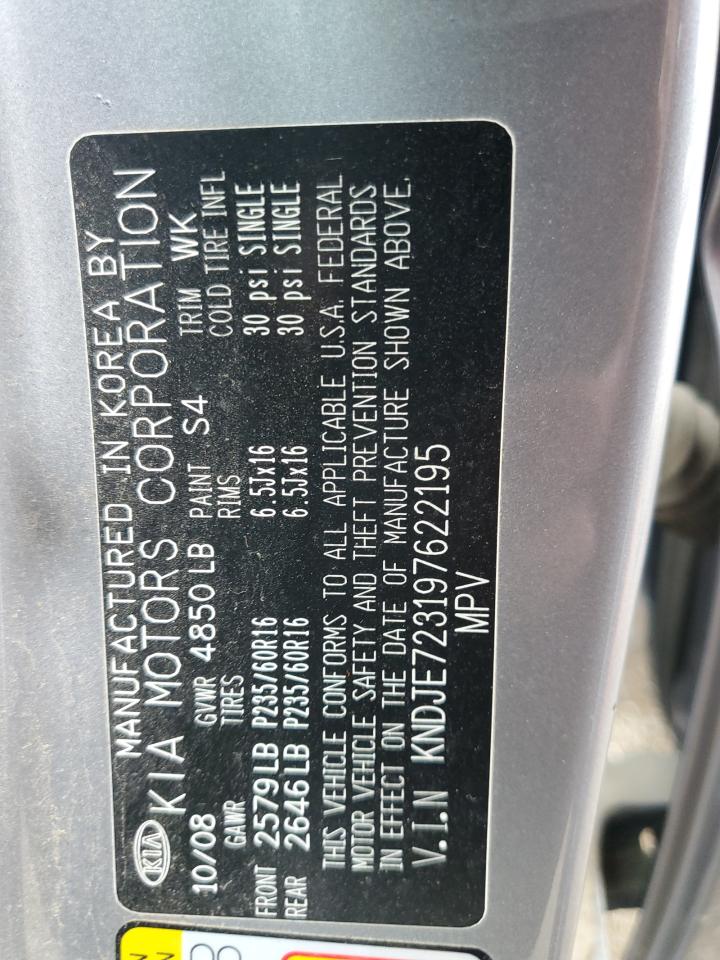 2009 Kia Sportage Lx VIN: KNDJE723197622195 Lot: 61749815