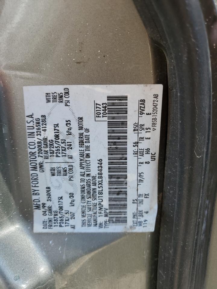 1999 Ford Expedition VIN: 1FMPU18L5XLB84346 Lot: 62482605
