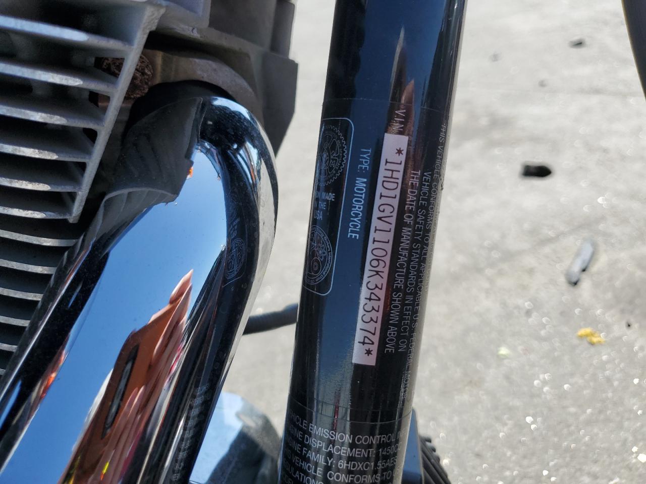 2006 Harley-Davidson Fxdci VIN: 1HD1GV1106K343374 Lot: 61776885