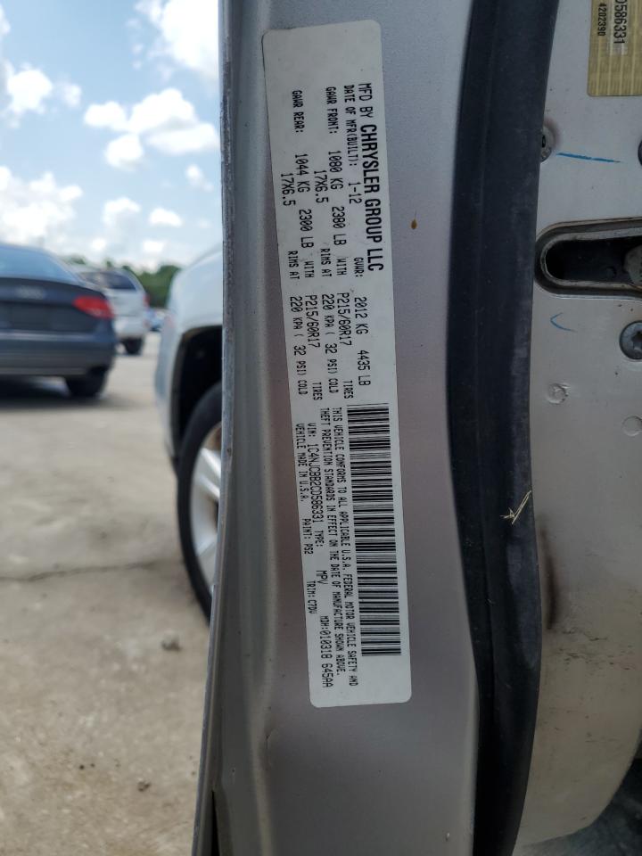 2012 Jeep Compass Sport VIN: 1C4NJCBB2CD586331 Lot: 61792015