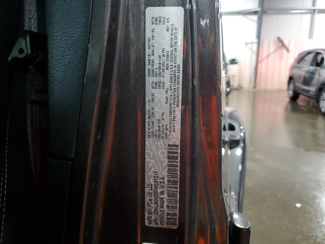 2021 Jeep Wrangler Unlimited Sport VIN: 1C4HJXDGXMW581011 Lot: 62646115