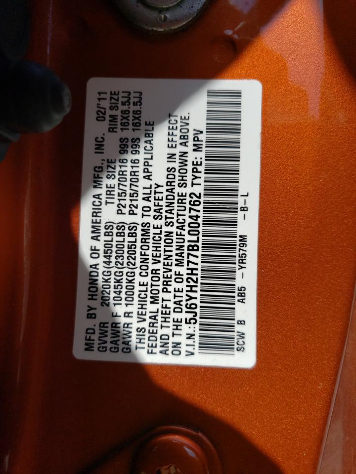 2011 Honda Element Ex VIN: 5J6YH2H77BL004762 Lot: 61906015