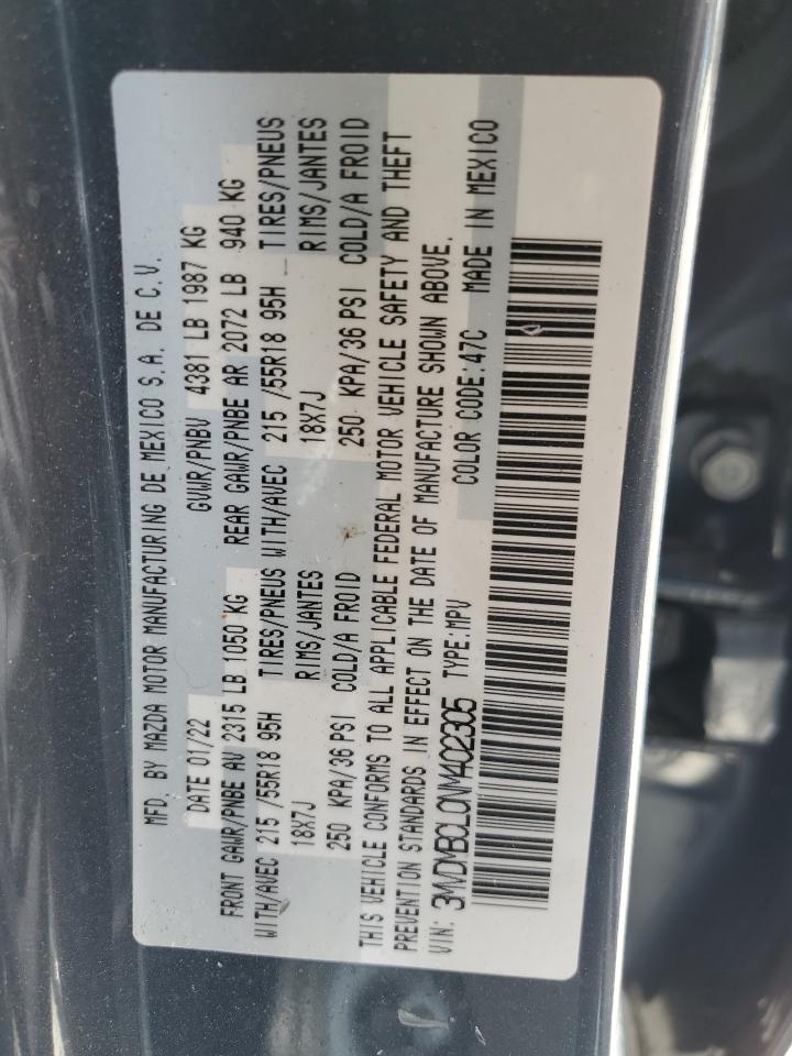 2022 Mazda Cx-30 Preferred VIN: 3MVDMBCL0NM402305 Lot: 59990895