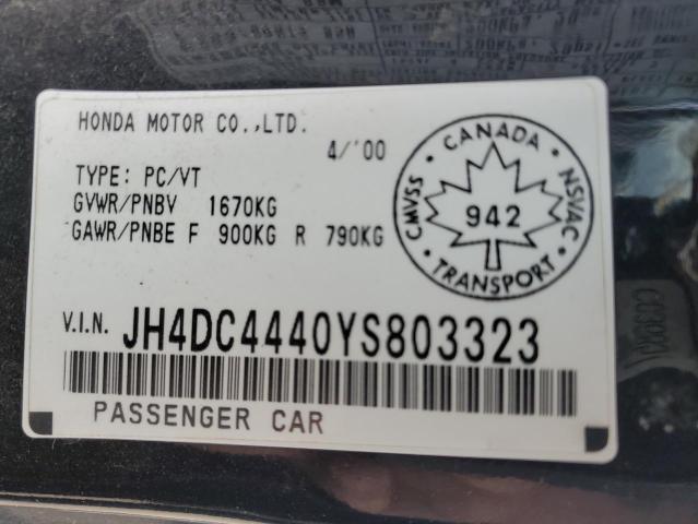 2000 ACURA INTEGRA SE